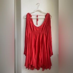 Free people extra small red mini dress